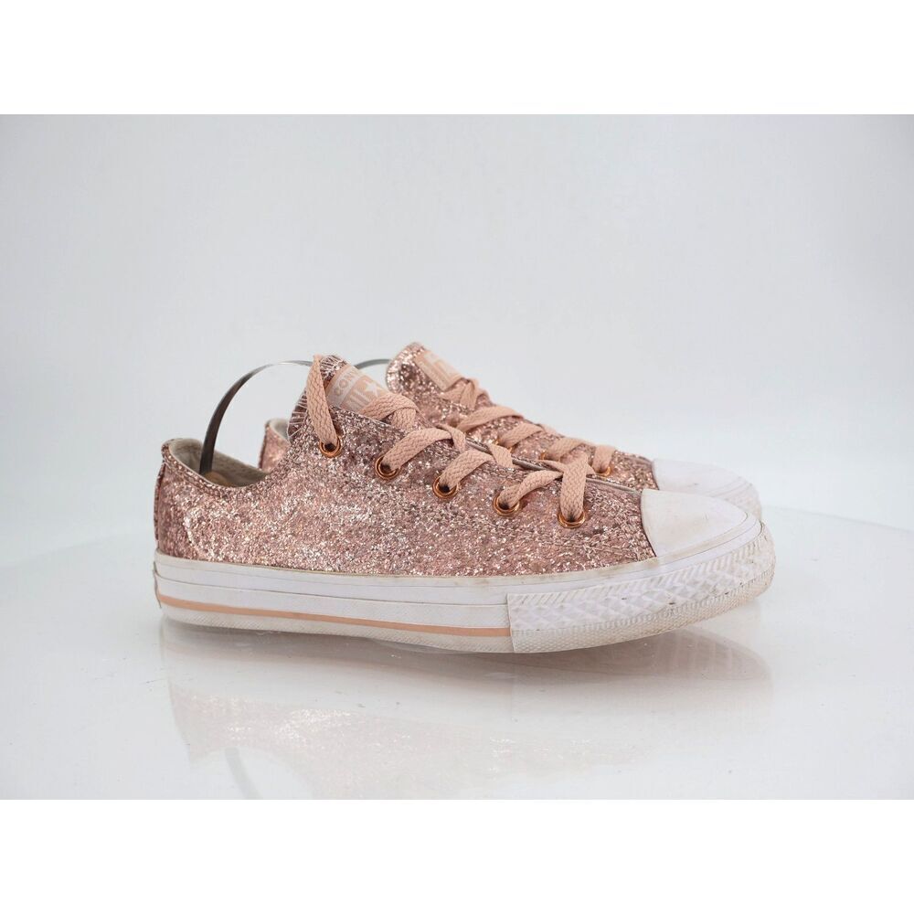Converse Chuck Taylor All Star Ox Junior Girls Size 3 Pink Sneaker Shoes Lace Up